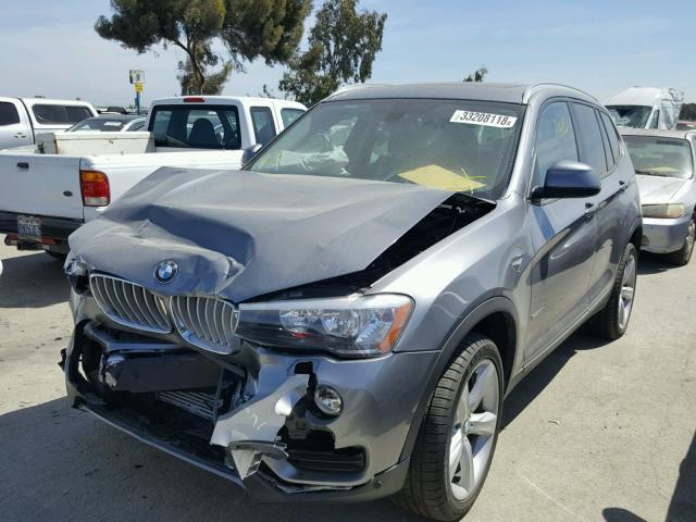 5UXWZ7C39H0V90790 - 2017 BMW X3 SDRIVE2 GRAY photo 2