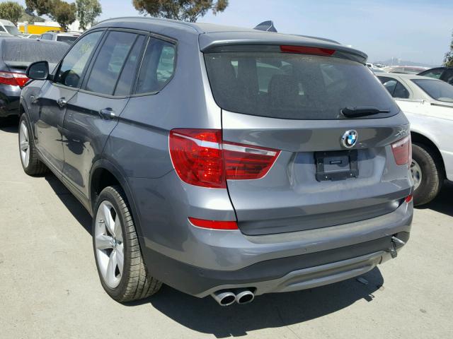 5UXWZ7C39H0V90790 - 2017 BMW X3 SDRIVE2 GRAY photo 3