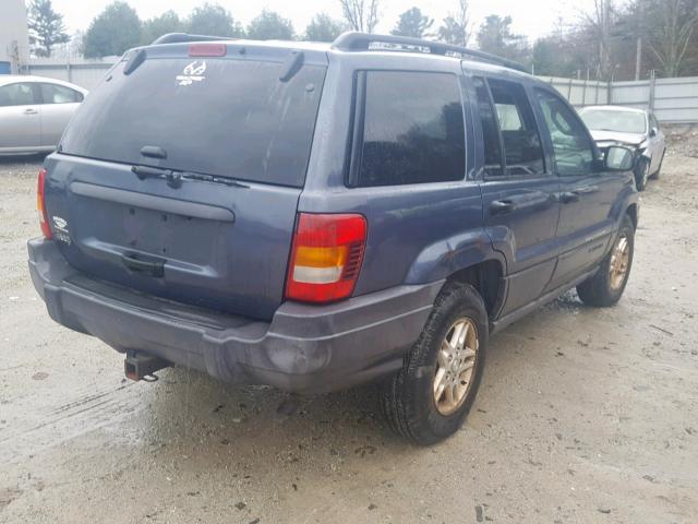 1J4GW48S64C266079 - 2004 JEEP GRAND CHER BLUE photo 4