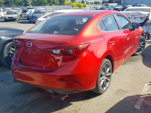 3MZBN1V34JM203651 - 2018 MAZDA 3 TOURING RED photo 4