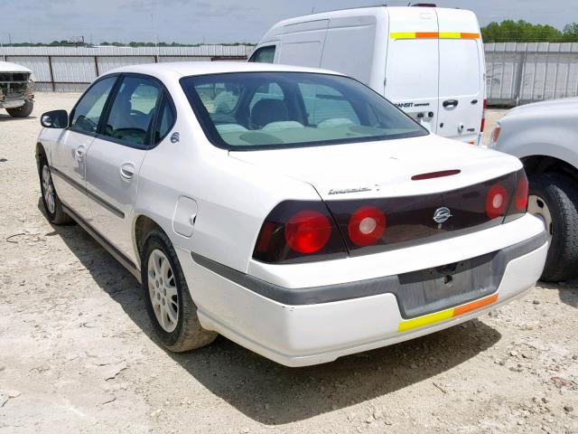 2G1WF52E649275715 - 2004 CHEVROLET IMPALA WHITE photo 3