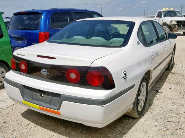 2G1WF52E649275715 - 2004 CHEVROLET IMPALA WHITE photo 4