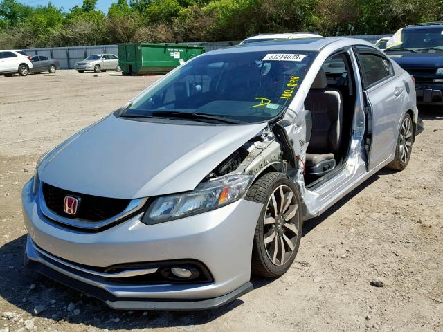 19XFB2F98EE055803 - 2014 HONDA CIVIC EXL SILVER photo 2