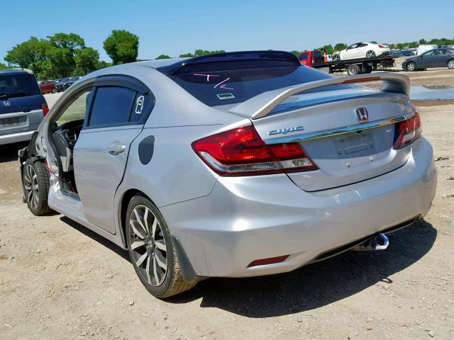 19XFB2F98EE055803 - 2014 HONDA CIVIC EXL SILVER photo 3