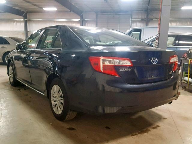 4T1BD1FK5CU015596 - 2012 TOYOTA CAMRY HYBR BLUE photo 3