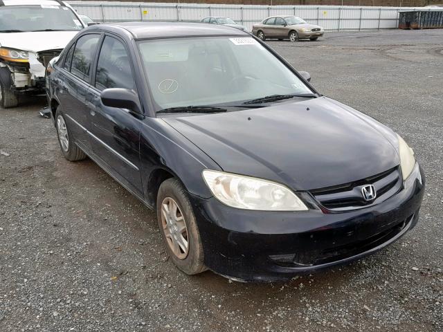 2HGES16355H521064 - 2005 HONDA CIVIC DX V BLACK photo 1