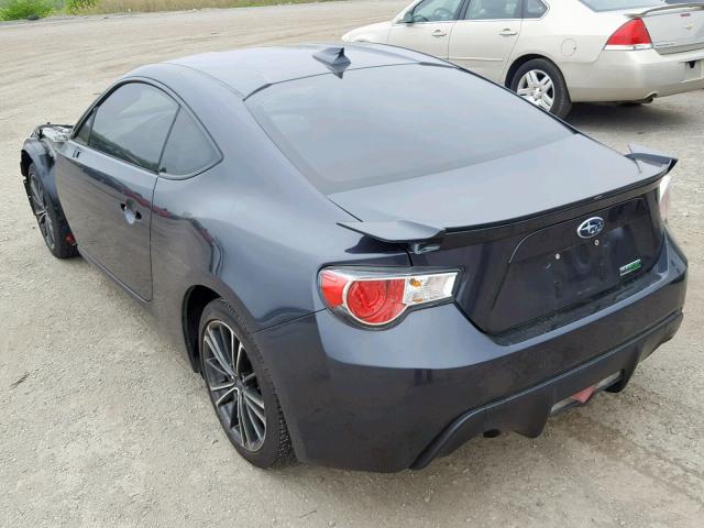 JF1ZCAC15D1610152 - 2013 SUBARU BRZ 2.0 LI GRAY photo 3