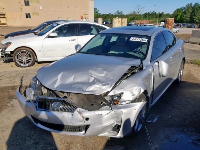 JTHBF5C22B5138516 - 2011 LEXUS IS 250 SILVER photo 2