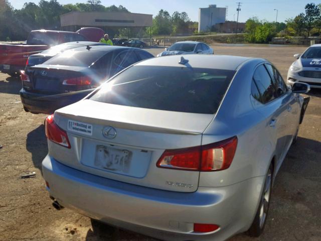 JTHBF5C22B5138516 - 2011 LEXUS IS 250 SILVER photo 4