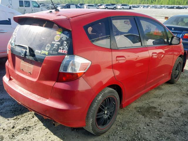 JHMGE8H4XAC026075 - 2010 HONDA FIT SPORT RED photo 4