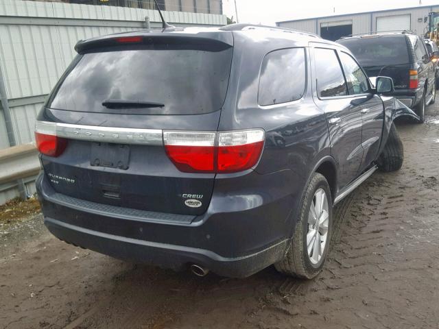 1C4RDJDG2DC632933 - 2013 DODGE DURANGO CR BLUE photo 4