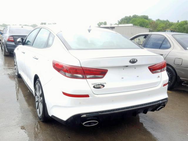 5XXGT4L37KG283162 - 2019 KIA OPTIMA LX WHITE photo 3