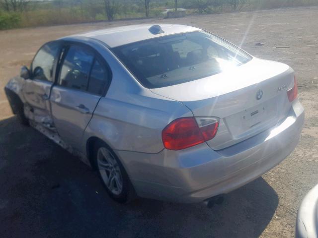 WBAVC53578FZ84416 - 2008 BMW 328 I SULE SILVER photo 3