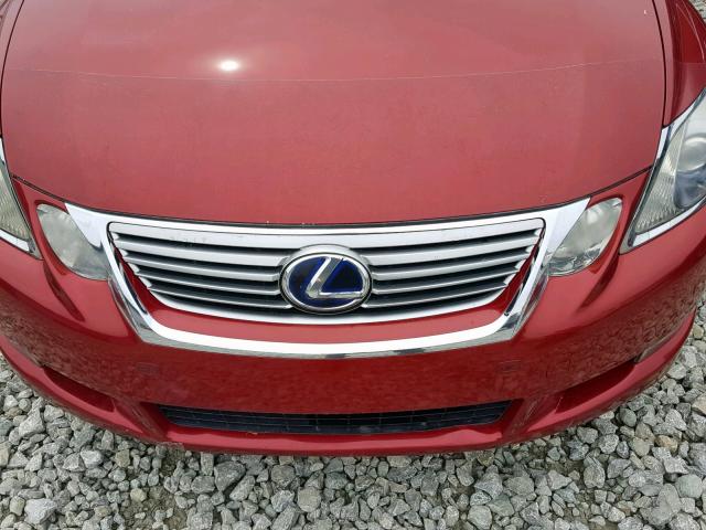 JTHBC1KS2B5023479 - 2011 LEXUS GS 450H RED photo 9