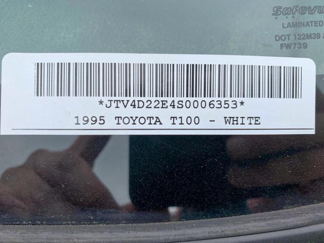 JT4VD22E4S0006353 - 1995 TOYOTA T100 XTRAC WHITE photo 10