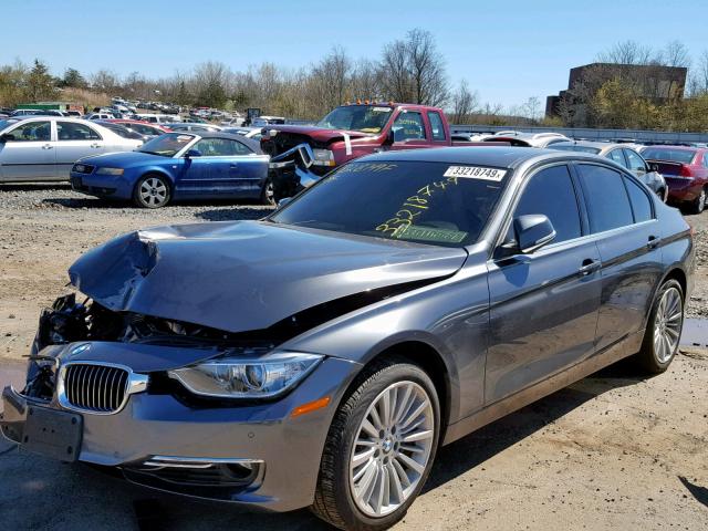 WBA3B9C54FF801780 - 2015 BMW 335 XI GRAY photo 2