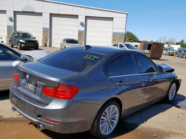 WBA3B9C54FF801780 - 2015 BMW 335 XI GRAY photo 4