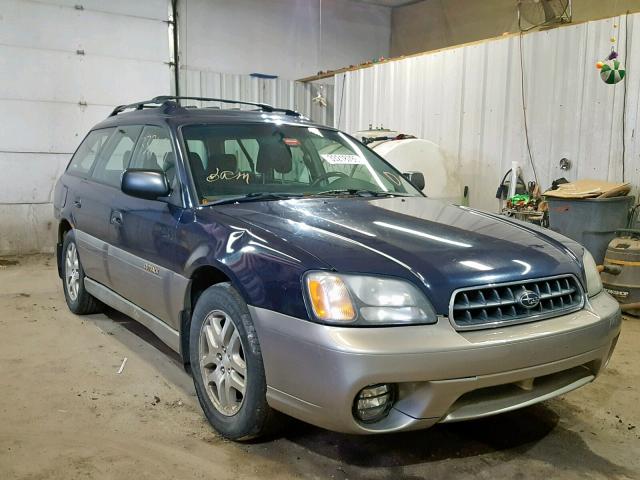 4S3BH675137635827 - 2003 SUBARU LEGACY OUT BLUE photo 1