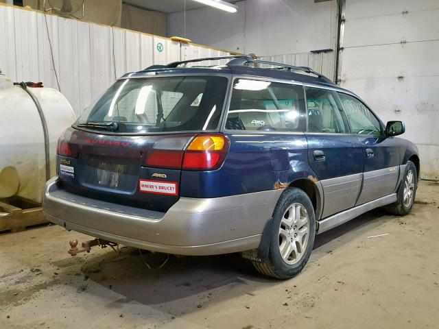 4S3BH675137635827 - 2003 SUBARU LEGACY OUT BLUE photo 4