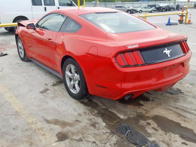 1FA6P8AM5F5380119 - 2015 FORD MUSTANG RED photo 3