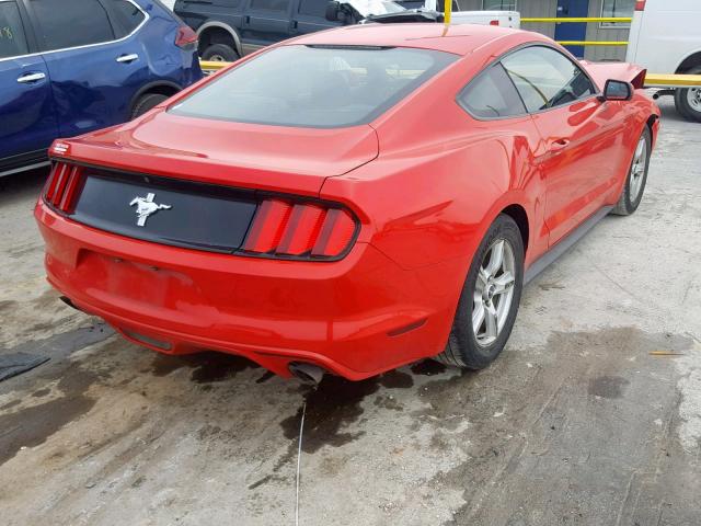 1FA6P8AM5F5380119 - 2015 FORD MUSTANG RED photo 4