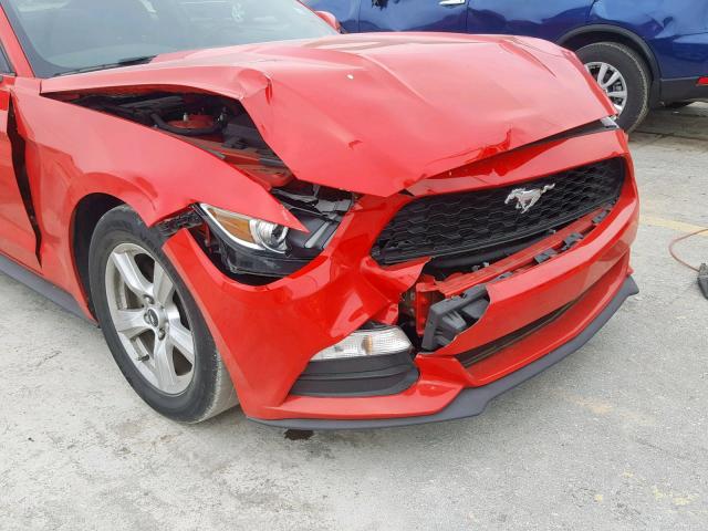 1FA6P8AM5F5380119 - 2015 FORD MUSTANG RED photo 9