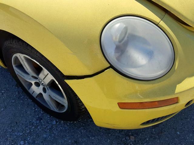 3VWRW31C66M415116 - 2006 VOLKSWAGEN NEW BEETLE Gelb Foto 9