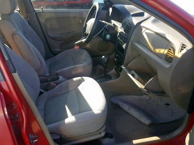 KNADC123826164874 - 2002 KIA RIO RED photo 5