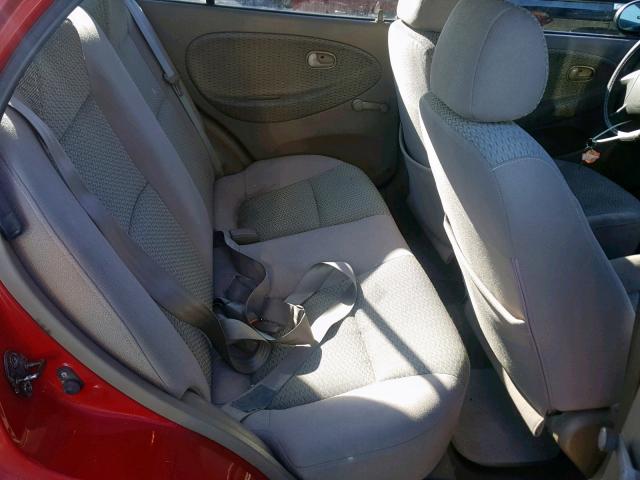 KNADC123826164874 - 2002 KIA RIO RED photo 6