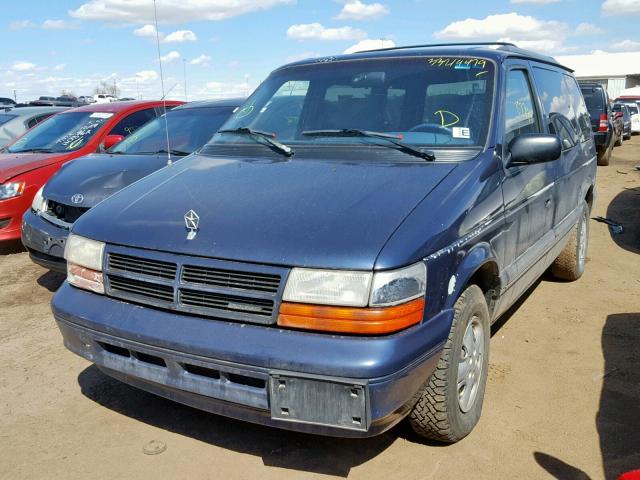 2B4GH2530SR285455 - 1995 DODGE CARAVAN BLUE photo 2