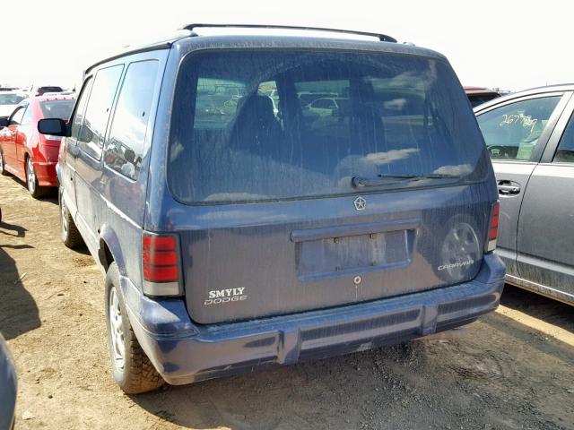 2B4GH2530SR285455 - 1995 DODGE CARAVAN BLUE photo 3