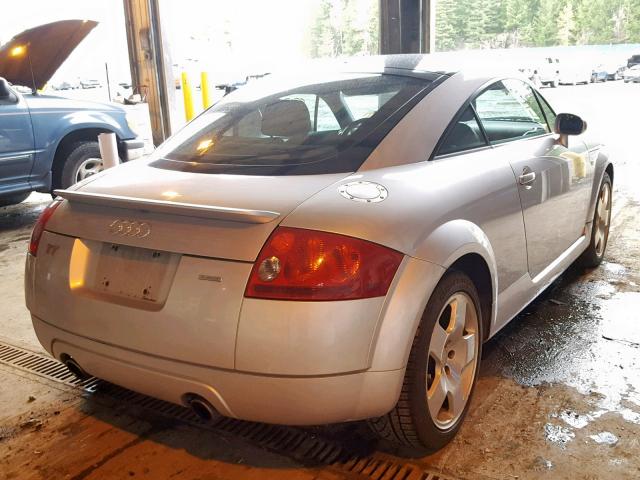 TRUWT28N311039339 - 2001 AUDI TT QUATTRO SILVER photo 4