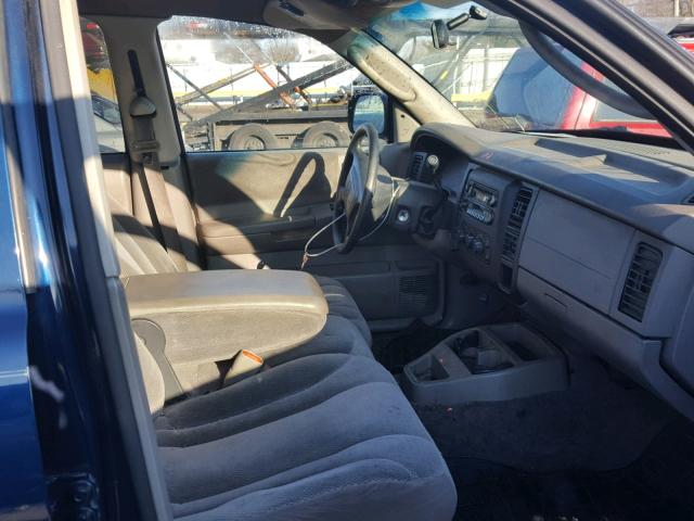 1B7HG48N22S619468 - 2002 DODGE DAKOTA QUA BLUE photo 5