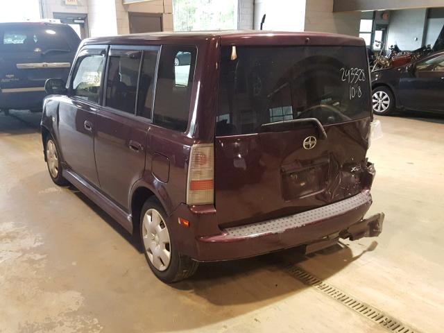 JTLKT324150183910 - 2005 TOYOTA SCION XB იასამნისფერი ფოტო 3