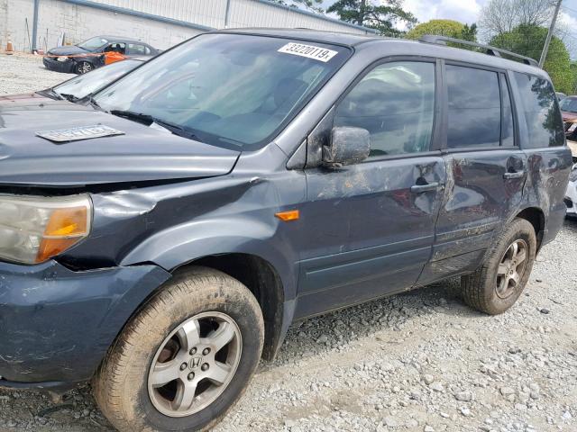 2HKYF18566H538639 - 2006 HONDA PILOT EX BLUE photo 9