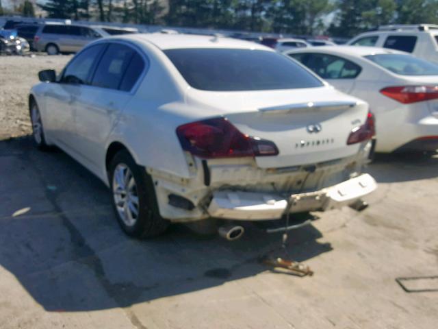 JNKCV61F79M365235 - 2009 INFINITI G37 WHITE photo 3