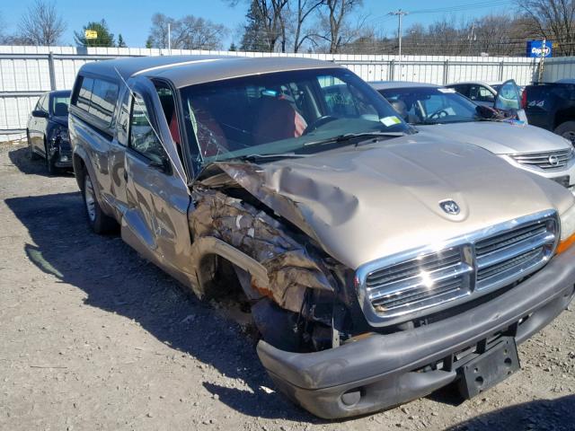 1D7GL12K84S684094 - 2004 DODGE DAKOTA SXT GOLD photo 1