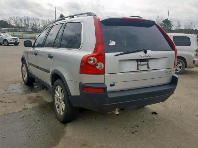 YV1CZ91H141065350 - 2004 VOLVO XC90 T6 SILVER photo 3