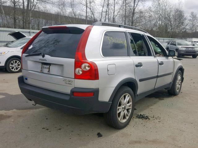 YV1CZ91H141065350 - 2004 VOLVO XC90 T6 SILVER photo 4