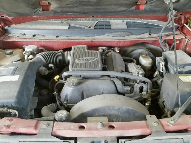 1GKDT13S122240911 - 2002 GMC ENVOY RED photo 7