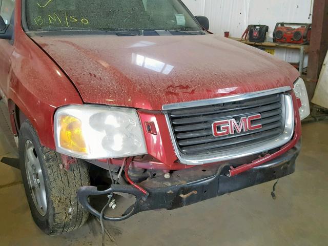 1GKDT13S122240911 - 2002 GMC ENVOY RED photo 9