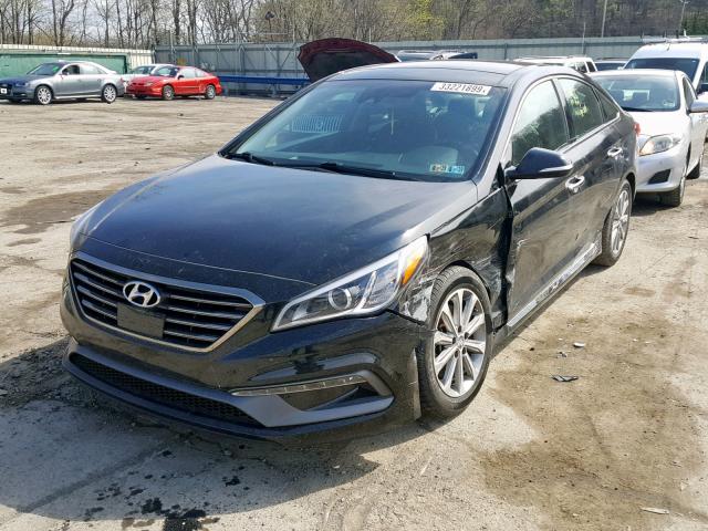 5NPE34AF5GH289977 - 2016 HYUNDAI SONATA SPO BLACK photo 2