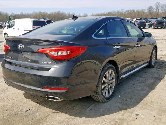 5NPE34AF5GH289977 - 2016 HYUNDAI SONATA SPO BLACK photo 4