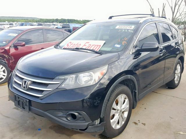 2HKRM3H75EH534085 - 2014 HONDA CR-V EXL BLACK photo 2