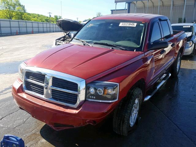 1D7HE48K86S713653 - 2006 DODGE DAKOTA QUA RED photo 2