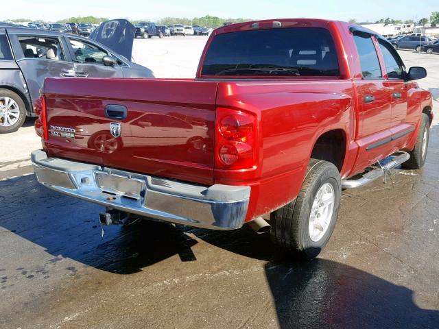 1D7HE48K86S713653 - 2006 DODGE DAKOTA QUA RED photo 4