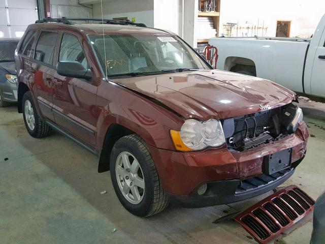 1J8HR48N38C122435 - 2008 JEEP GRAND CHER MAROON photo 1