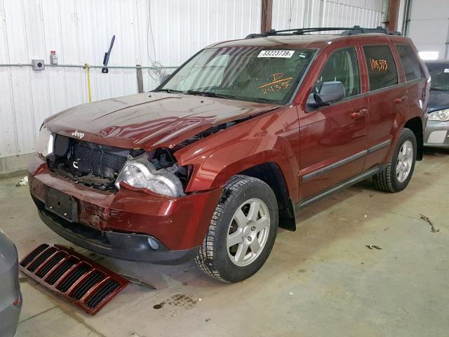 1J8HR48N38C122435 - 2008 JEEP GRAND CHER MAROON photo 2