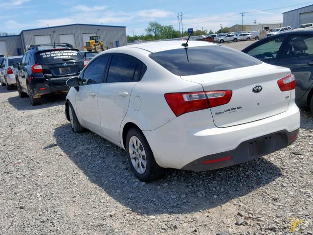 KNADM4A37F6502805 - 2015 KIA RIO LX WHITE photo 3