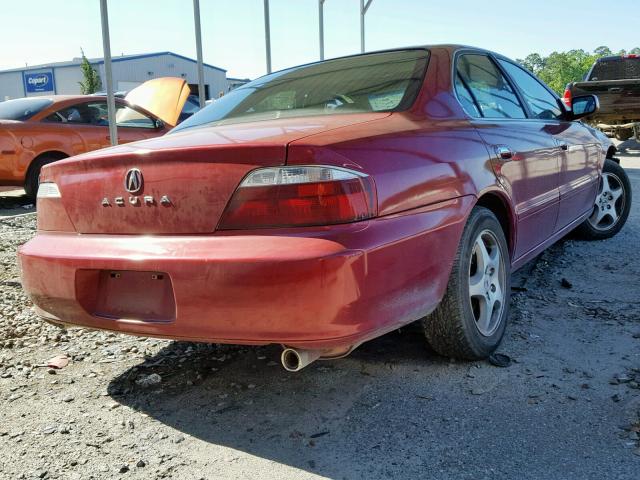 19UUA56662A048785 - 2002 ACURA 3.2TL RED photo 4